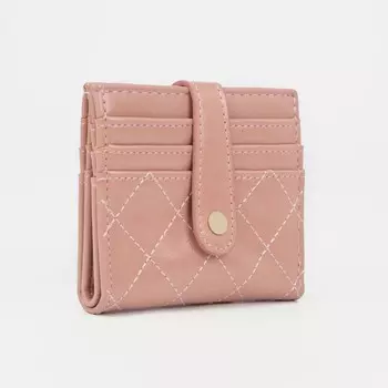 Кошелёк на кнопке, цвет розовый