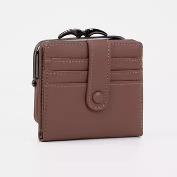 Кошелёк на кнопке, цвет розовый