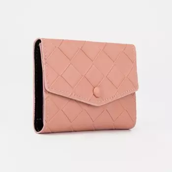Кошелёк на кнопке, цвет розовый