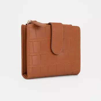 Кошелёк женский на кнопке, цвет рыжий