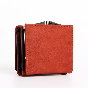 Кошелёк на кнопке, цвет рыжий