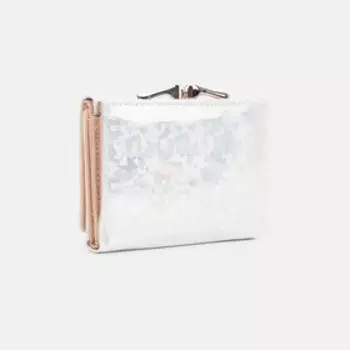 Кошелёк на кнопке, цвет серебряный