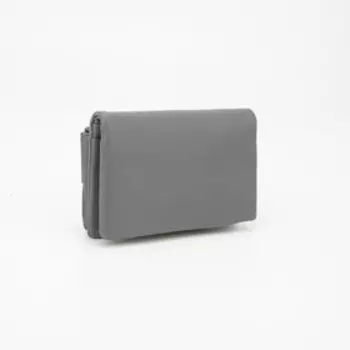 Кошелёк на кнопке, цвет серый