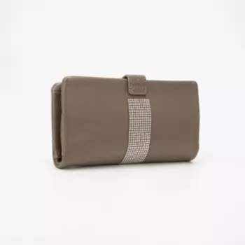 Кошелёк на кнопке, цвет серый