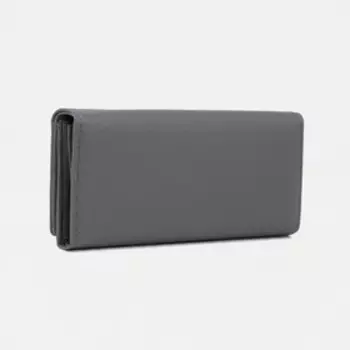 Кошелёк на кнопке, цвет серый