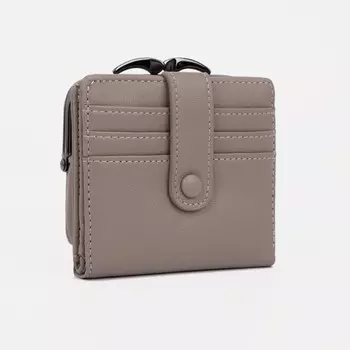 Кошелёк на кнопке, цвет серый