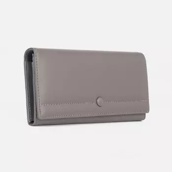 Кошелёк женский на кнопке, цвет серый