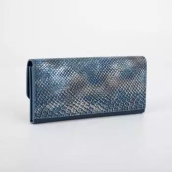 Кошелёк на кнопке, цвет синий