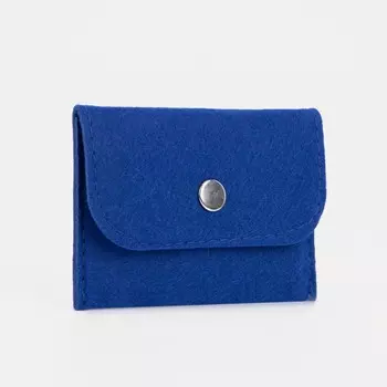 Кошелёк на кнопке, цвет синий