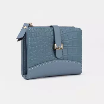 Кошелёк на кнопке, цвет синий