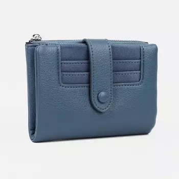 Кошелёк женский на кнопке, цвет синий