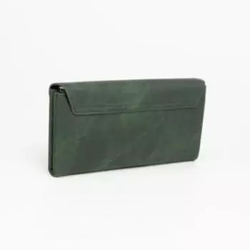 Кошелёк на кнопке, цвет тёмно-зелёный