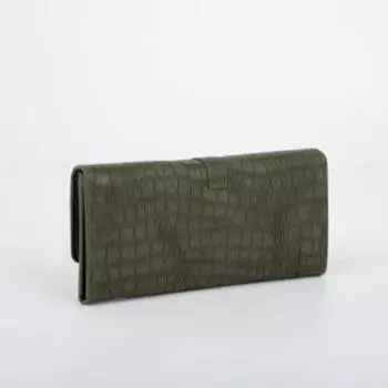 Кошелёк на кнопке, цвет зелёный