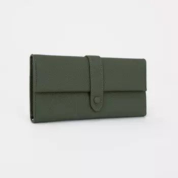 Кошелёк женский на кнопке, цвет зелёный