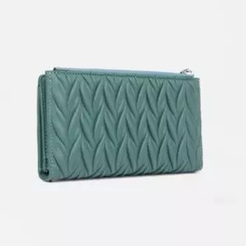 Кошелёк женский на кнопке, цвет зелёный