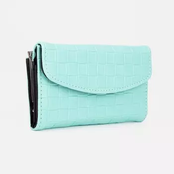 Кошелёк женский на магните, цвет бирюзовый