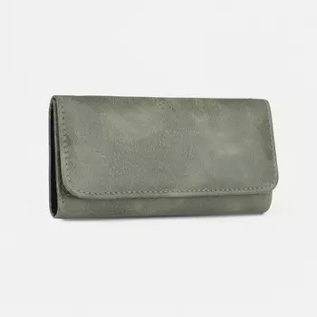Кошелёк женский на кнопке, цвет зелёный