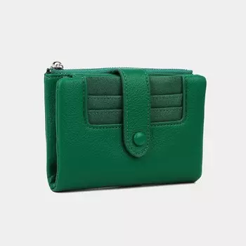 Кошелёк женский на кнопке, цвет зелёный