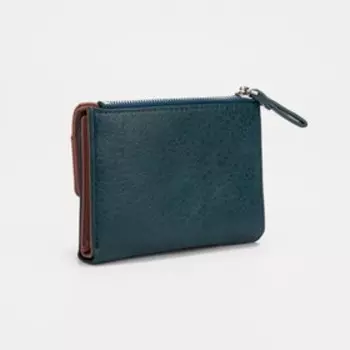 Кошелёк на кнопке, цвет зелёный/розовый