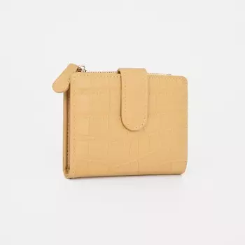 Кошелёк женский на кнопке, цвет жёлтый