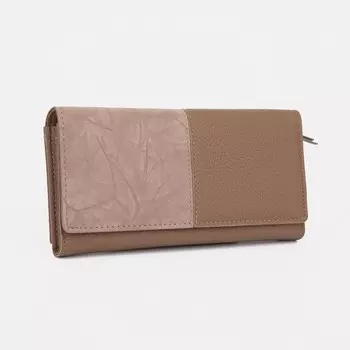 Кошелёк женский на магнитах, цвет бежевый