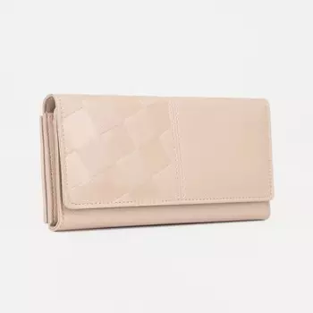Кошелёк женский на магнитах, цвет бежевый