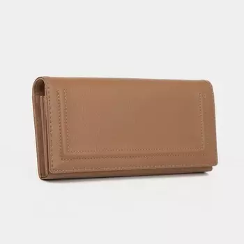 Кошелёк женский на магнитах, цвет бежевый