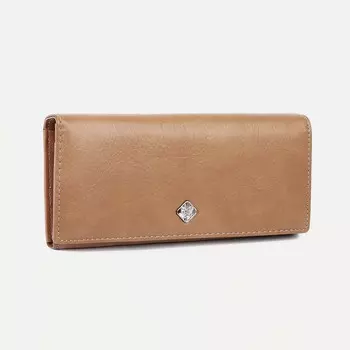 Кошелёк женский на магнитах, цвет бежевый