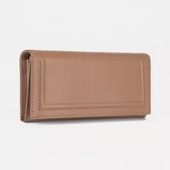 Кошелёк женский на магнитах, цвет бежевый