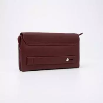 Кошелёк женский на магнитах, цвет бордовый