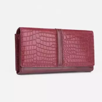 Кошелёк женский на магнитах, цвет бордовый