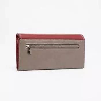 Кошелёк на магнитах, цвет бордовый/серый