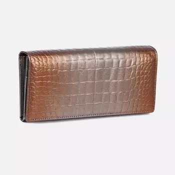 Кошелёк женский на магнитах, цвет бронзовый