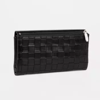 Кошелёк женский на магнитах, цвет чёрный