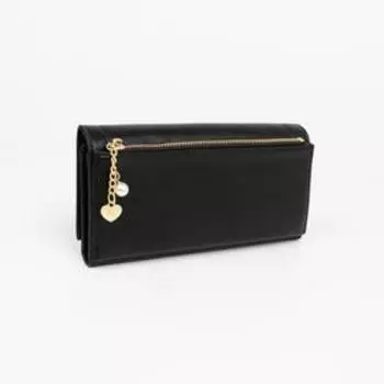 Кошелёк женский на магнитах, цвет чёрный