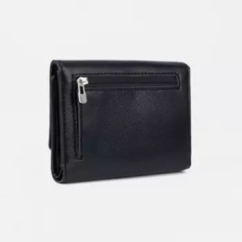 Кошелёк женский на магнитах, цвет чёрный