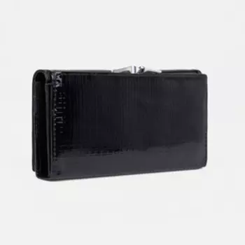 Кошелёк женский на магнитах, цвет чёрный