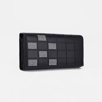 Кошелёк женский на магнитах, цвет чёрный