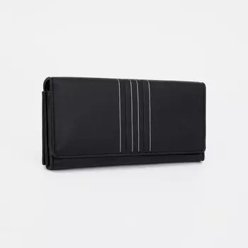 Кошелёк женский на магнитах, цвет чёрный
