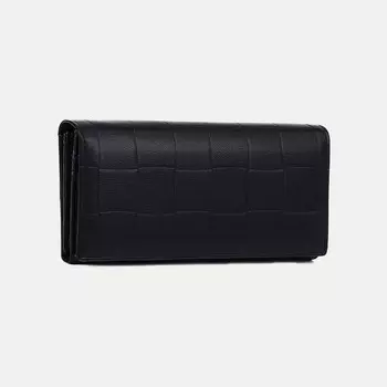 Кошелёк женский на магнитах, цвет чёрный