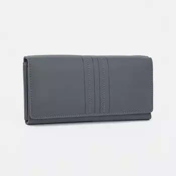 Кошелёк женский на магнитах, цвет серый