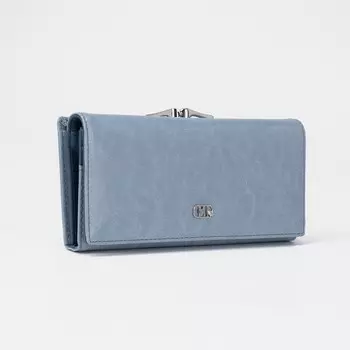 Кошелёк женский на магнитах, цвет голубой