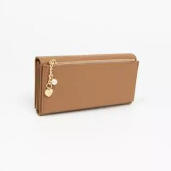 Кошелёк женский на магнитах, цвет коричневый