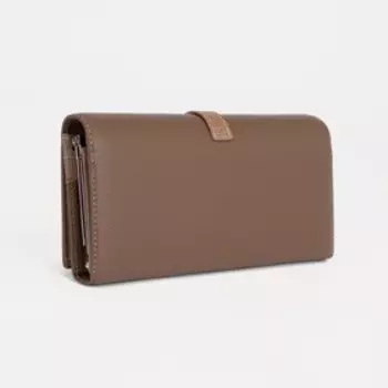 Кошелёк женский на магнитах, цвет коричневый