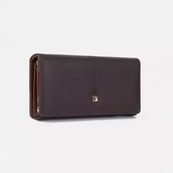 Кошелёк женский на магнитах, цвет коричневый