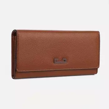 Кошелёк женский на магнитах, цвет коричневый