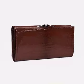 Кошелёк на магнитах, цвет коричневый