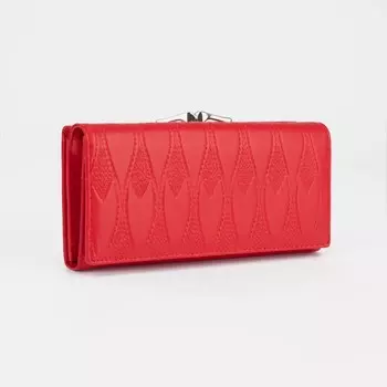 Кошелёк женский на магнитах, цвет красный