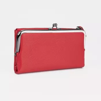 Кошелёк женский на магнитах, цвет красный