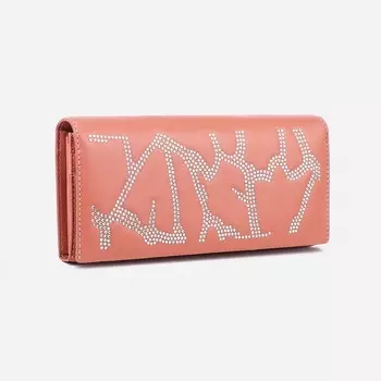 Кошелёк женский на магнитах, цвет пудровый